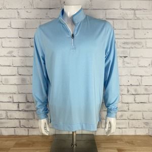 FootJoy Sweater Men's Medium 1/4 Zip Blue Pullover Jacket Golfing‎ NWT